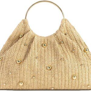 Straw Beach Bag Women Cute Shoulder Hobo for Travel Summer Casual